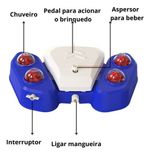 Briquedo Interativo Com Água Para Cachorros Fonte Bebedouro - Azul