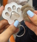 Chaveiro Foto / Coletor Pelo Cachorro Patinha Lembrança Pet Caramelo