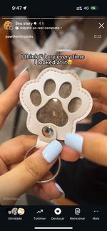 Chaveiro Foto / Coletor Pelo Cachorro Patinha Lembrança Pet Caramelo