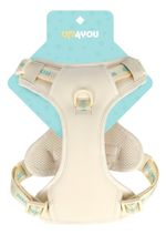 Colete Pet Médio Em Poliéster Ajustável Bubble Up4you Verde - Bege - BUBBLE - M