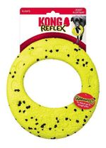 Frisbee Kong Reflex Flyer Resistente Aquático Para Cães Cor Amarelo