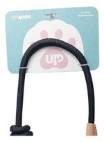 Guia 2 Em 1 Longa Coleira De Mão Para Pet Reforçado Up4you Cor Preto