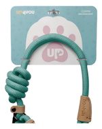 Guia 2 Em 1 Longa Up4you Coleira De Mão Para Pet Reforçado Cor Verde