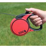 Guia Retrátil Kong Terrain Cor Vermelho Tamanho Pequeno , 5 M P/ Cães De Até 20 Kg