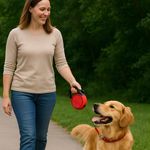 Guia Retrátil Kong Terrain Cor Vermelho Tamanho Pequeno , 5 M P/ Cães De Até 20 Kg