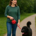 Guia Retrátil Kong Terrain Cor Vermelho Tamanho Pequeno , 5 M P/ Cães De Até 20 Kg