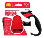 Guia Retrátil Kong Terrain Cor Vermelho Tamanho Pequeno , 5 M P/ Cães De Até 20 Kg