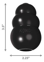 Kong Extreme Large Brinquedo Borracha Para Cães Cor Preto
