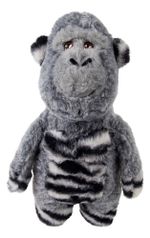 Kong Jungle Jamz Plush Dog, Sons Diferentes, Reforçado, Cinza Gorila