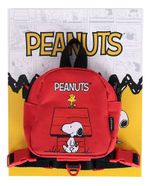 Mochila Peitoral Pet Com Guia Em Poliéster Snoopy - Coleira - Vermelho - Snoopy - G