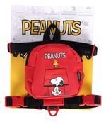 Mochila Peitoral Pet Com Guia Em Poliéster Snoopy - Coleira - Vermelho - Snoopy - P