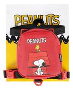 Mochila Peitoral Pet Com Guia Em Poliéster Snoopy - Coleira - Vermelho - Snoopy - P