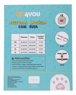 Mochila Peitoral Pet Grande com Guia Bege Up4you 