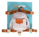 Mochila Peitoral Pet Média com Guia Bege Up4you
