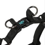 Peitoral Coleira Para Pet Reforçado Vivid Style Up4you Cor Preto Liso Tamanho Da Coleira M