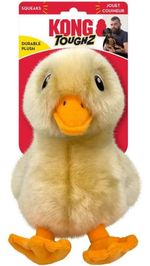 Pelúcia Kong Toughz Brinquedo Com Apito Para Cachorro Médio Cor Amarelo Desenho Pato