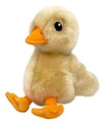 Pelúcia Kong Toughz Brinquedo Com Apito Para Cachorro Médio Cor Amarelo Desenho Pato