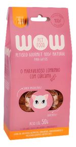 Petisco Natural Wow Pet Food Lombinho E Cúrcuma Para Gatos