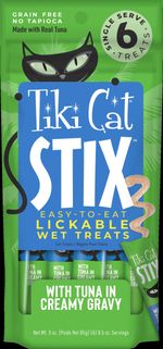 Petisco Umido STIX Tiki Cat Gatos Atum ao Molho (tipo churu)