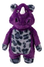 Rinoceronte Roxo/cinza Reforçado Com Sons Diferentes Do Kong Jungle Jamz Plush Dog
