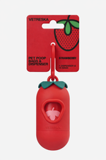 VETRESKA Strawberry Pet Poop 1 Bags & 1 Dispenser Cata Caca