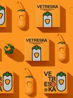 VETRESKA  Cata caca Tangerine ( kit 1 Dispenser + 7 rolls)