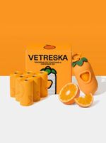 VETRESKA  Cata caca Tangerine ( kit 1 Dispenser + 7 rolls)