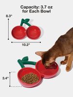 VETRESKA Cherry Ceramic Pet Bowl - Comedouro Cachorro 