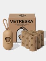 VETRESKA Dispenser de cata-caca com 7 refis de saquinhos aromatizados