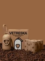 VETRESKA Dispenser de cata-caca com 7 refis de saquinhos aromatizados
