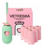 VETRESKA Flora Pet Poop 7 Bags & Dispenser Set Kit Cata Caca