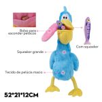 PETTA PELUCIA INTERATIVA P/ CÃES QMONSTER PELICANO DADA AZUL