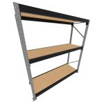 Porta Pallet Mini 200x180x60 200kg Nível 3 Níveis Com Mdf Preto