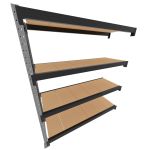Porta Pallet Mini 200x180x60 Continuação 200kg 4 Níveis Mdf Preto