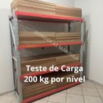 Porta Pallet Mini 200x180x60 Continuação 200kg 4 Níveis Mdf Preto