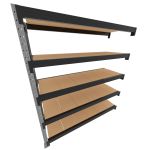 Mini Porta Pallet Continuação 5 Prateleiras 200 Kg Por Nível Preto
