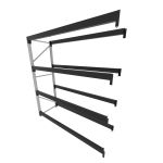 Mini porta pallet 200 kg por nivel inicial com 4 niveis Preto Sem MDF