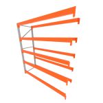 Mini porta pallet 200 kg por nivel inicial com 5 niveis laranja Sem MDF