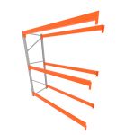 Mini porta pallet 200 kg por nivel inicial com 3 niveis laranja Sem MDF