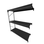 Mini porta pallet 200 kg por nivel inicial com 3 niveis preto com MDF Preto
