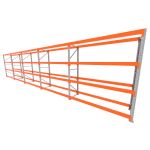 Mini porta pallet 200 kg por nivel inicial +4 continuação com 4 niveis laranja com Sem MDF