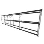 Mini porta pallet 200 kg por nivel inicial +3 continuação com 3 niveis preto com Sem MDF