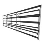 Mini porta pallet 200 kg por nivel inicial +2 continuação com 5 niveis preto com Sem MDF