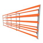 Mini porta pallet 200 kg por nivel inicial +2 continuação com 5 niveis laranja com Sem MDF