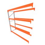 Mini porta pallet 200 kg por nivel inicial com 4 niveis laranja Sem MDF