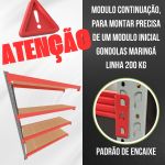 Mini porta pallet 200 kg por nivel inicial com 4 niveis preto com MDF Branco