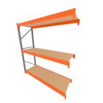 Mini porta pallet 200 kg por nivel inicial com 3 niveis laranja com MDF Cru