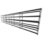 Mini porta pallet 200 kg por nivel inicial +4 continuação com 5 niveis preto com Sem MDF