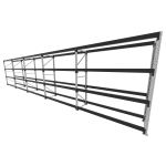 Mini porta pallet 200 kg por nivel inicial +4 continuação com 4 niveis preto com Sem MDF
