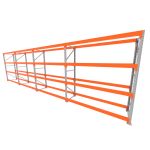 Mini porta pallet 200 kg por nivel inicial +3 continuação com 4 niveis laranja com Sem MDF